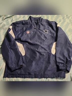 Vintage Dallas Cowboys Reebok Onfield  Pullover Windbreaker Jacket Men's Size XL